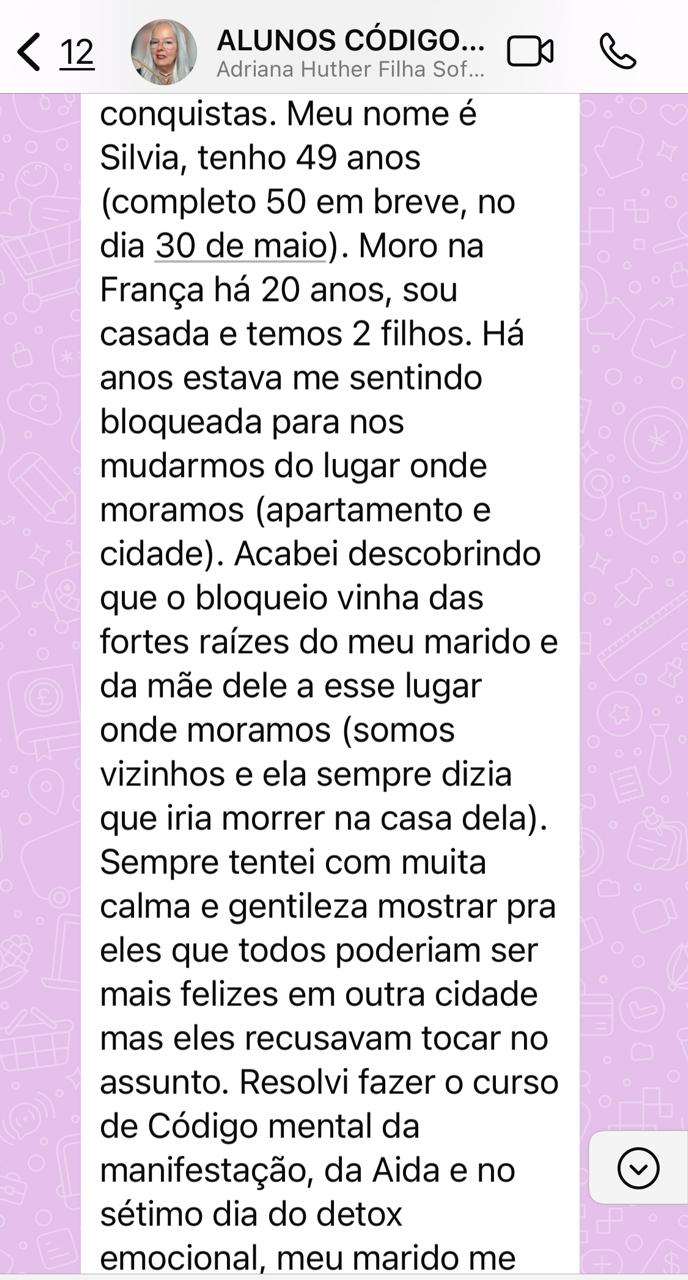 Primeira parte do depoimento escrito de Silvia Delahaye