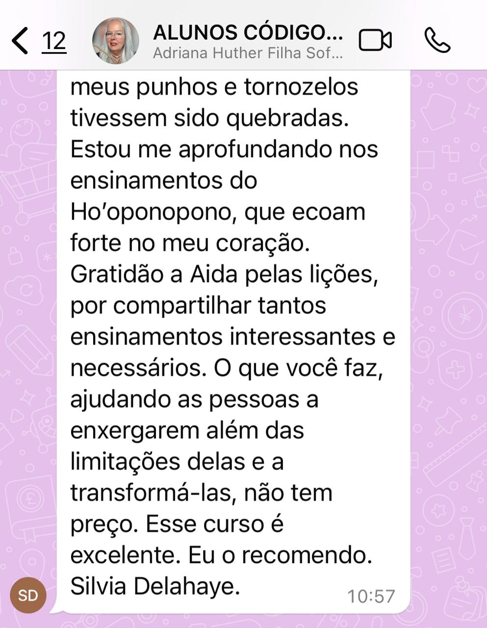 Terceira parte do depoimento escrito de Silvia Delahaye